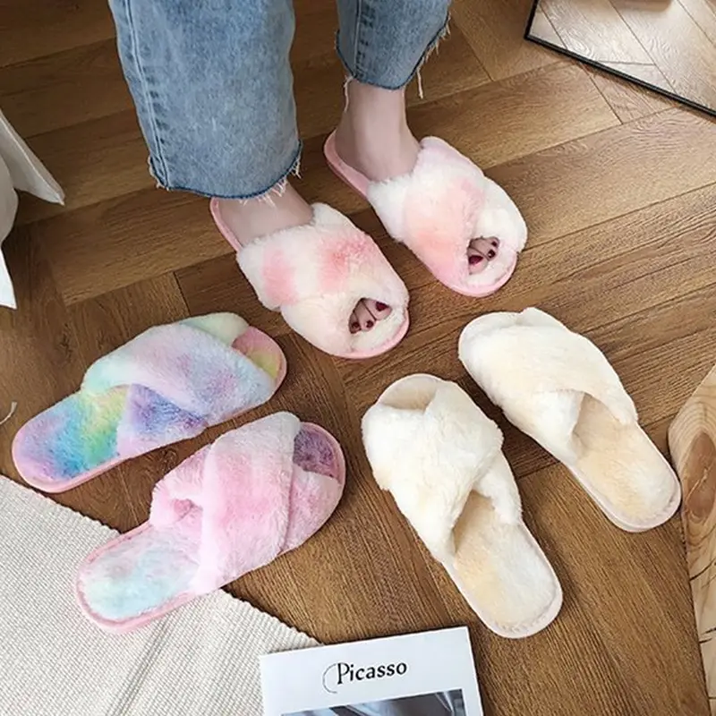 Women Home Slippers Winter Warm Shoes Woman Slip on Flats Slides Female Faux Fur Slippers wholesale Slippers
Women Home Slippers Winter Warm Shoes Woman Slip on Flats Slides Female Faux Fur Slippers wholesale Slippers