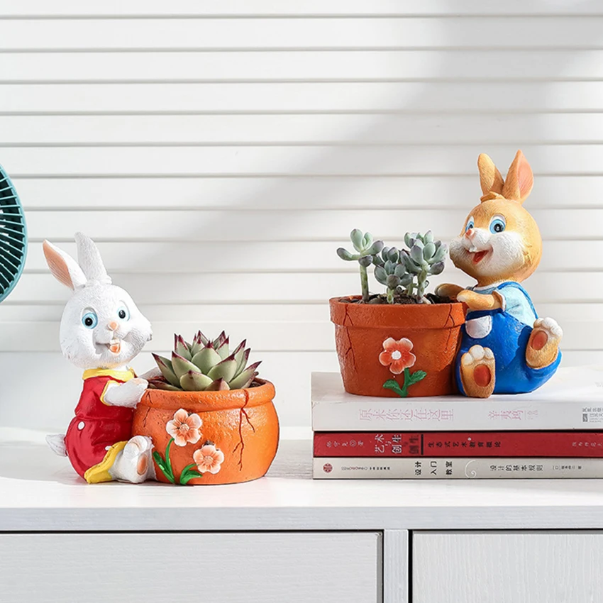 Garden Breathable Resin Flower Pot Cartoon Creative Cute Rabbit Succulent Flower Pot Desktop Personality Decorative Flower Pot
Garden Breathable Resin Flower Pot Cartoon Creative Cute Rabbit Succulent Flower Pot Desktop Personality Decorative Flower Pot