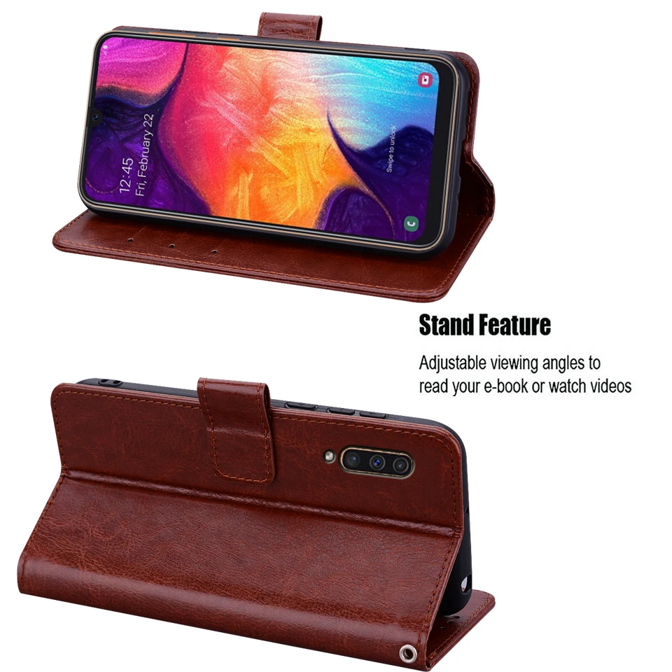 Flip Wallet Case For Samsung Galaxy A501 A60 A50 A10 A20 A30 A40 A70 E S A2 Core Screen Protector PU Leather Cover Capa | Мобильные