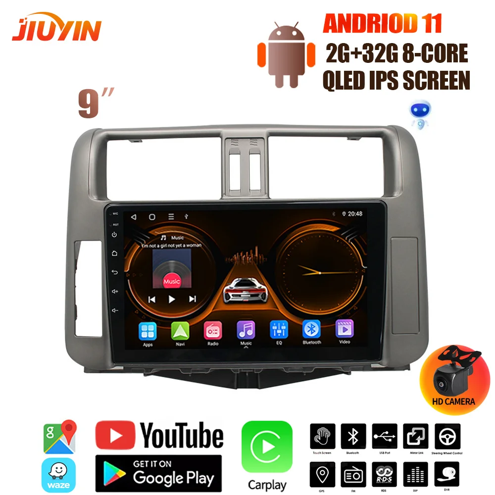 JIUYIN 8 Core DSP 4G Android 11 Car Multimedia Player For Toyota Prado 150 2010 2011-2013 GPS Autoradio Navigation Stereo Radio
JIUYIN 8 Core DSP 4G Android 11 Car Multimedia Player For Toyota Prado 150 2010 2011-2013 GPS Autoradio Navigation Stereo Radio