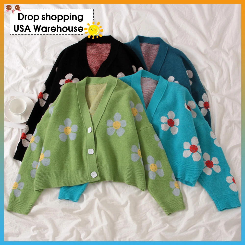 Женский вязаный свитер с цветочным принтом на весну и осень, свободный утепленный свитер с V-образным вырезом на осень и зиму, женский коротк...
Женский вязаный свитер с цветочным принтом на весну и осень, свободный утепленный свитер с V-образным вырезом на осень и зиму, женский коротк...