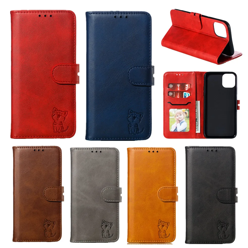 

Fashion Embossed Leather Wallet Phone Cases for Sony Xperia 1 5 10 III XZ5 XZ4 XZ3 L3 L2 XA1 XA2 XA3 Coque Card Slots Flip Cover