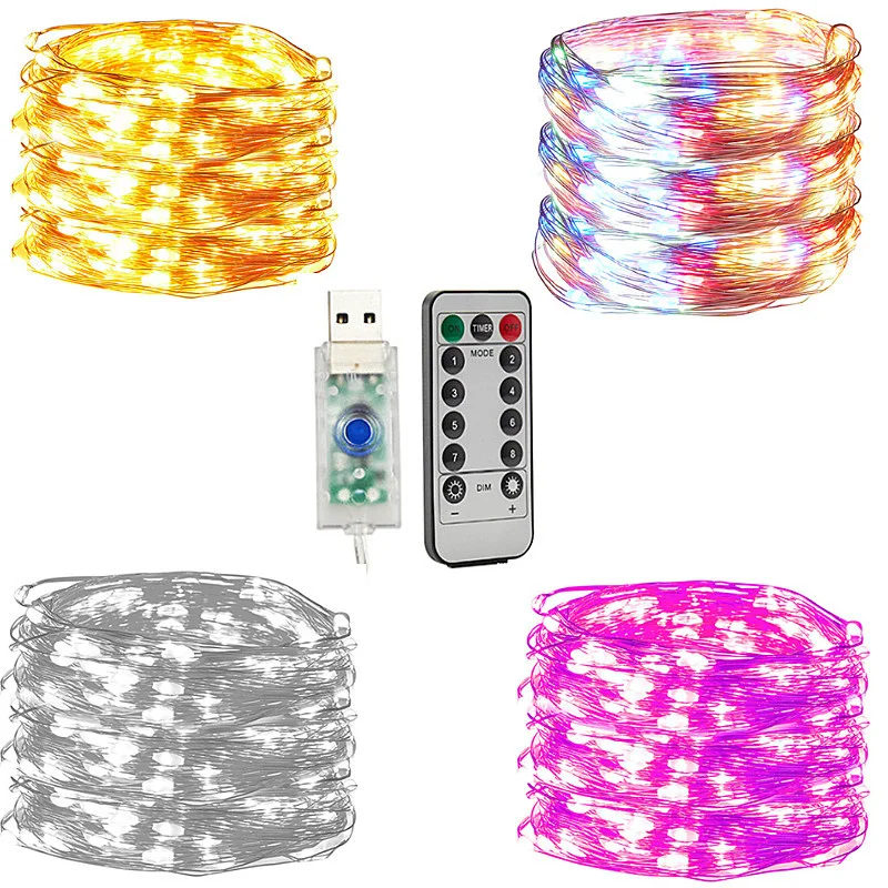 20m 10m Christmas Garlands LED Copper Wire Wedding Fairy USB String light remote control fairy beads Light garden party Decor
20m 10m Christmas Garlands LED Copper Wire Wedding Fairy USB String light remote control fairy beads Light garden party Decor