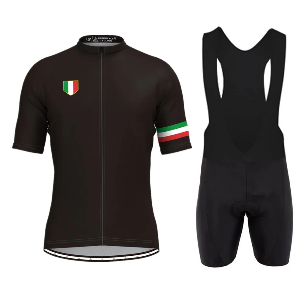 Classic Italia Black Cycling Jersey Suit Summer Short Sleeve Bike Clothes Sets Maillot Ciclismo hombre
Classic Italia Black Cycling Jersey Suit Summer Short Sleeve Bike Clothes Sets Maillot Ciclismo hombre