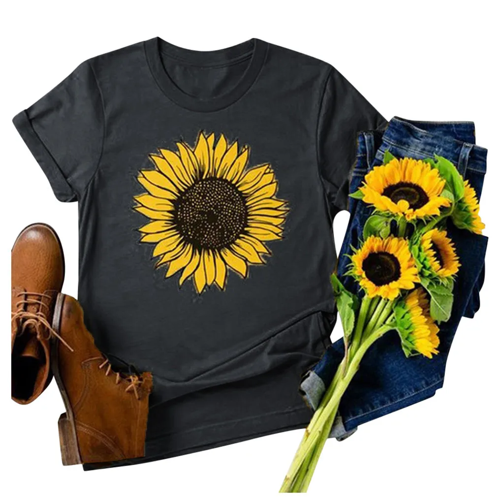 Womail T-shirt Women Fashion Sunflower Printing Plus Size O-Neck Short T Shirts Ladies Sleeve Casual Tops 161617#3
Womail T-shirt Women Fashion Sunflower Printing Plus Size O-Neck Short T Shirts Ladies Sleeve Casual Tops 161617#3