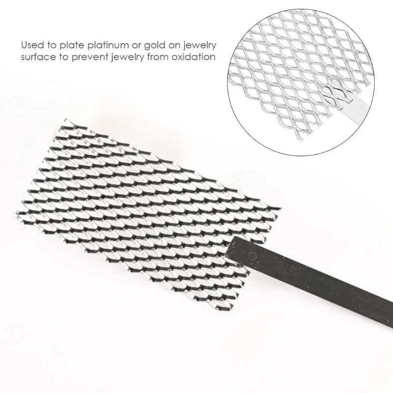 

DIY Platinized Titanium Anode Rhodium Jewelry Plating Tool Mesh With Handle Anode Rhodium Palladium Plater Jeweler Tools R9JE