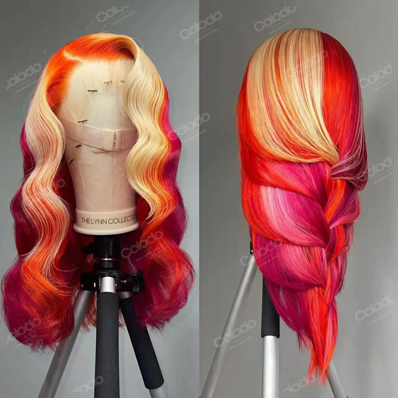 COLODO 13x4 Lace Front Wig Ombre Orange Body Wave Hot Pink Brazilian Remy Human Hair Glueless Wigs with Baby Hair Preplucked
COLODO 13x4 Lace Front Wig Ombre Orange Body Wave Hot Pink Brazilian Remy Human Hair Glueless Wigs with Baby Hair Preplucked