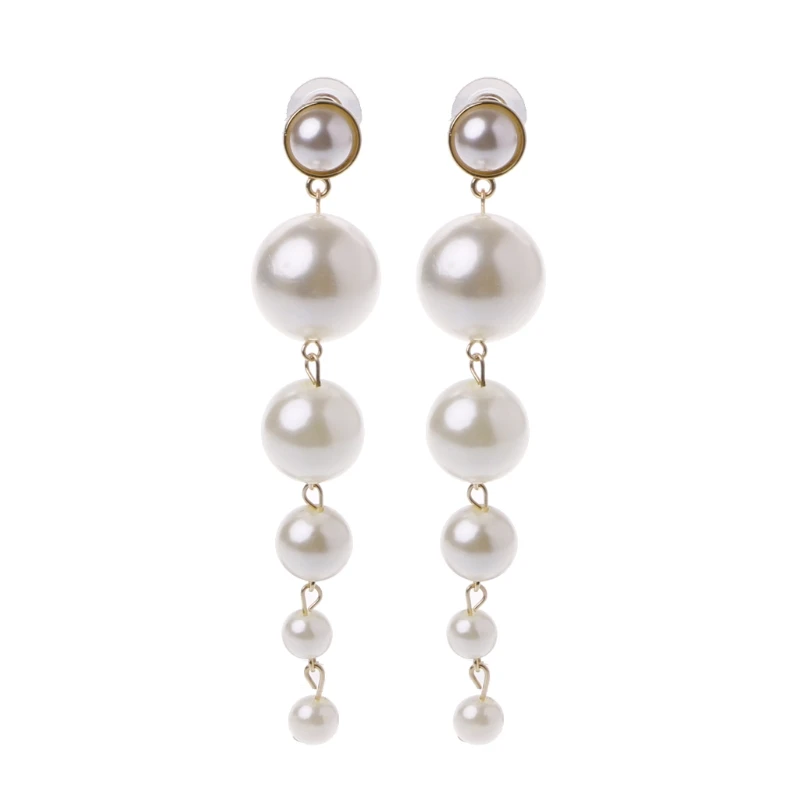 Elegant Long Big Pearls Drop Earrings For Women Statement Jewelry For Wedding
Elegant Long Big Pearls Drop Earrings For Women Statement Jewelry For Wedding