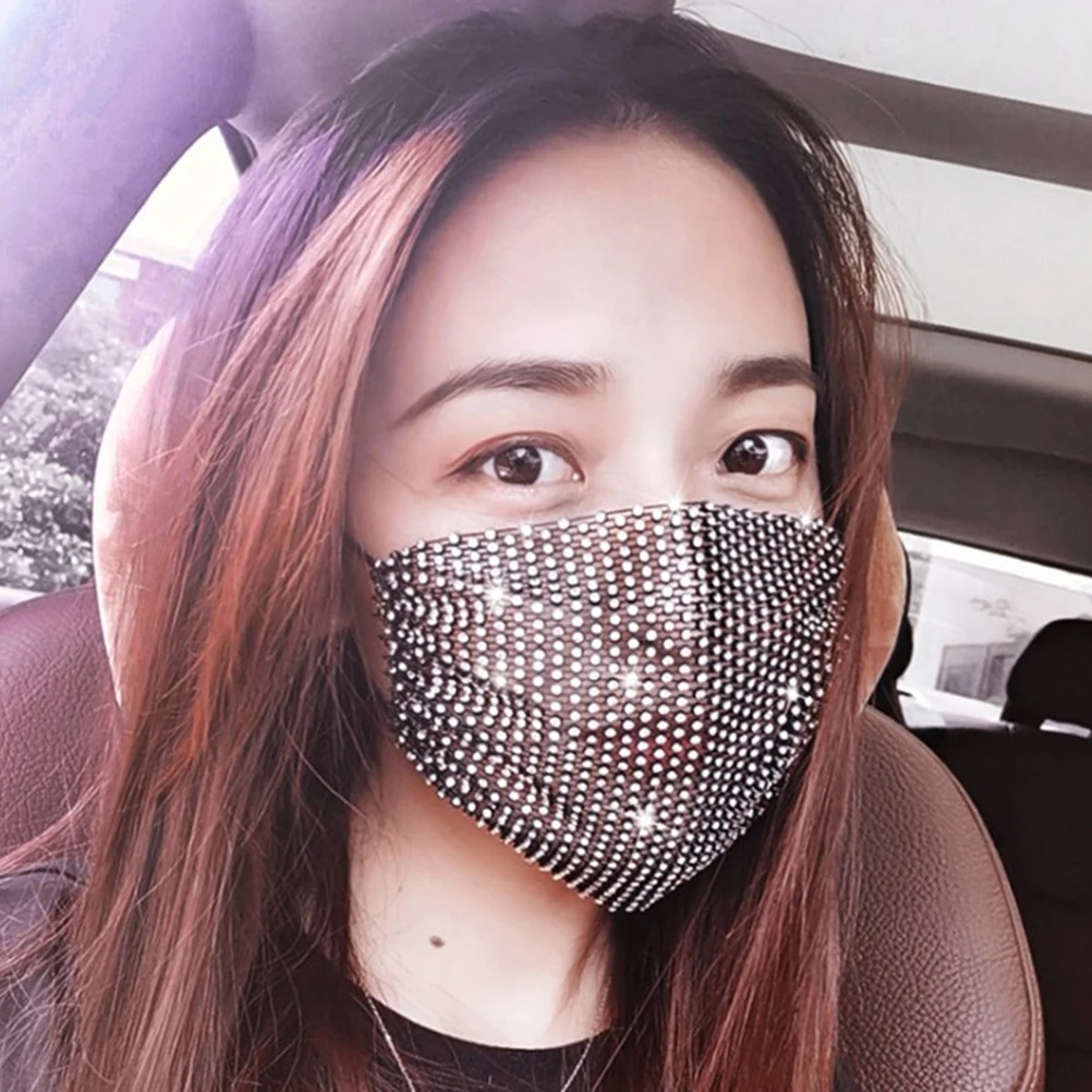 Black Mesh Veil Rhinestone Jewelry Mask For Women Bling Crystal Decoration Mask Face Accessories Crystal Mouth Mask Wedding Gift
Black Mesh Veil Rhinestone Jewelry Mask For Women Bling Crystal Decoration Mask Face Accessories Crystal Mouth Mask Wedding Gift