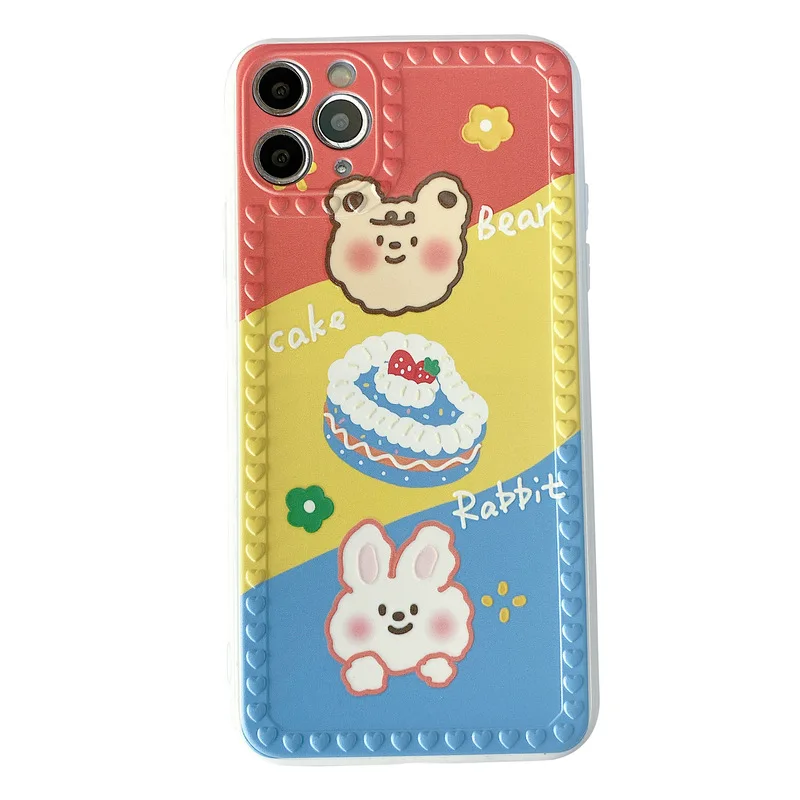 Cute Creativity Cake Bear Phone Protective Cover for Iphone 11 Pro Max 7 8 Plus Women Gift Phone Cases for X XS Max XR SE2020
Cute Creativity Cake Bear Phone Protective Cover for Iphone 11 Pro Max 7 8 Plus Women Gift Phone Cases for X XS Max XR SE2020