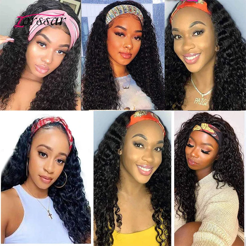 Curly Headband Wigs For Black Women Brazilian Remy Human Hair Wig With Headband Full Machine Made Wigs Glueless Scarf Wig
Curly Headband Wigs For Black Women Brazilian Remy Human Hair Wig With Headband Full Machine Made Wigs Glueless Scarf Wig