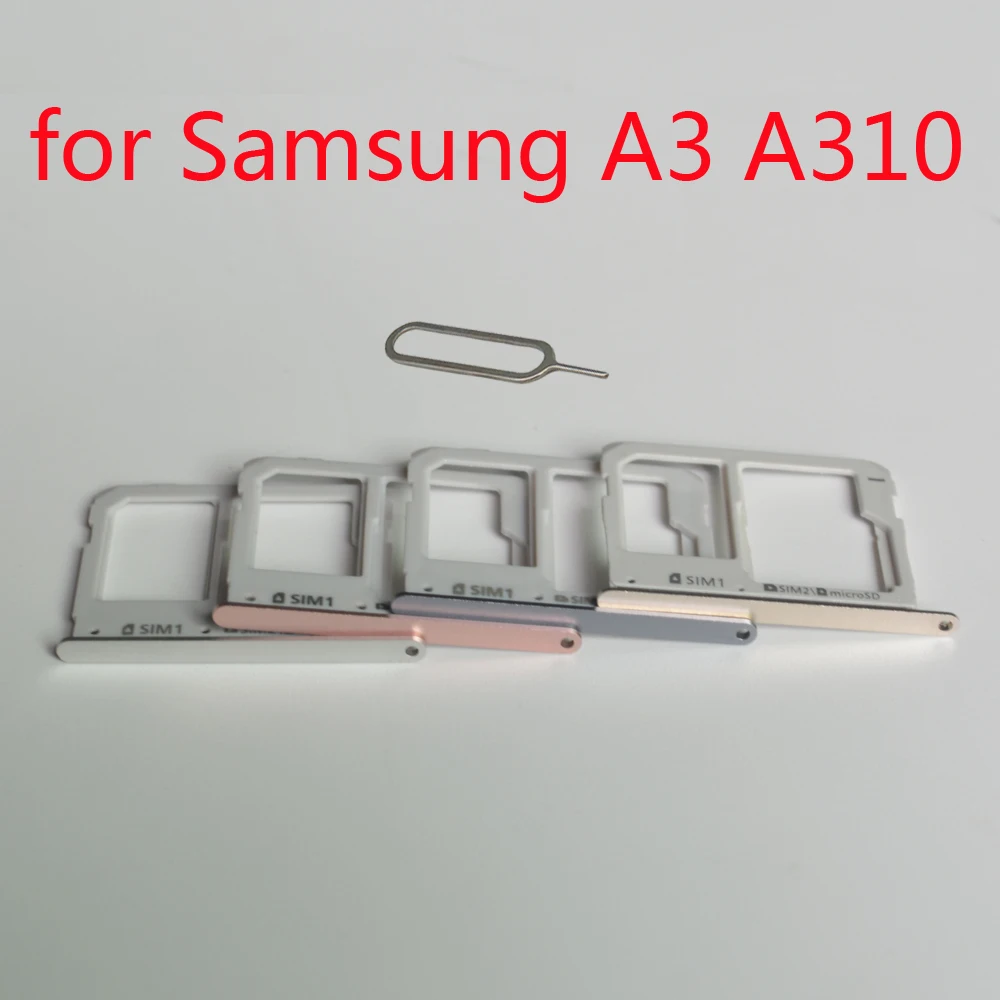 Держатель для sim карт Samsung A3 2016 A310 Galaxy A310F A310M A310Y оригинальный корпус телефона