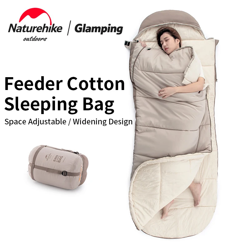 

Naturehike Camping Sleeping Bag Splicing Cotton Expandable Widen Thickening Waterproof Outdoor Travel Hiking Warm Sleeping Bag