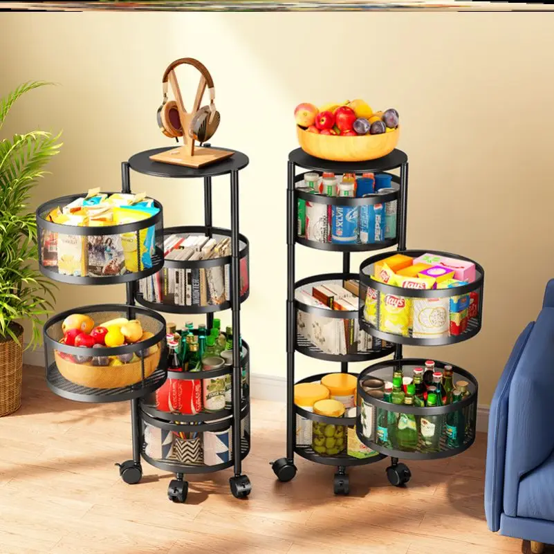 Kitchen Rotating Vegetable Rack Multi-layer Shelves Round Vegetable Basket Cylindrical Spice Rack Floor Storage Rack
Kitchen Rotating Vegetable Rack Multi-layer Shelves Round Vegetable Basket Cylindrical Spice Rack Floor Storage Rack