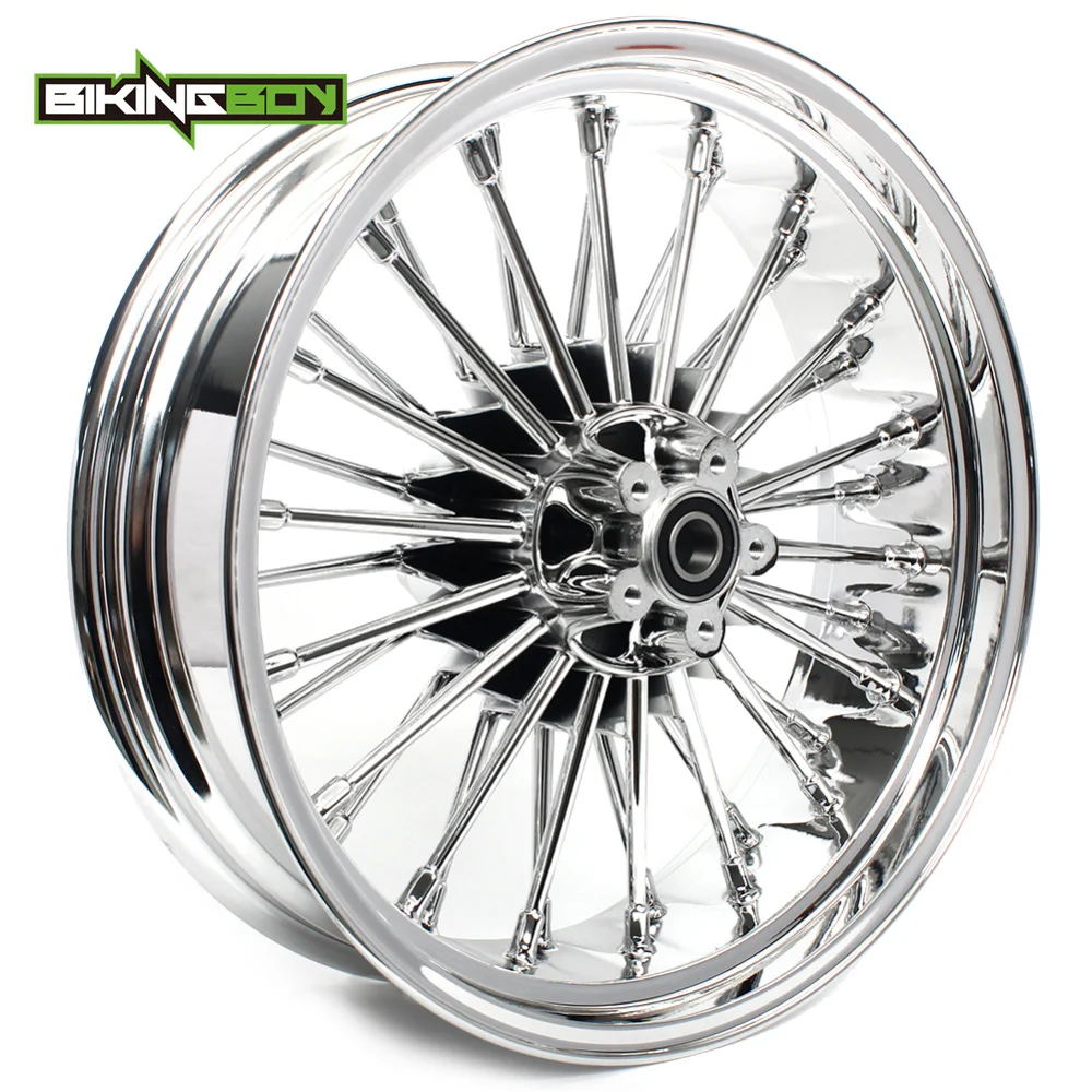 BIKINGBOY 18 "x 5.5" Light Weight Rear Wheel 36 Fat Spokes 25mm Bearing For Harley Softail Custom Dyna Touring Sportster
BIKINGBOY 18 "x 5.5" Light Weight Rear Wheel 36 Fat Spokes 25mm Bearing For Harley Softail Custom Dyna Touring Sportster