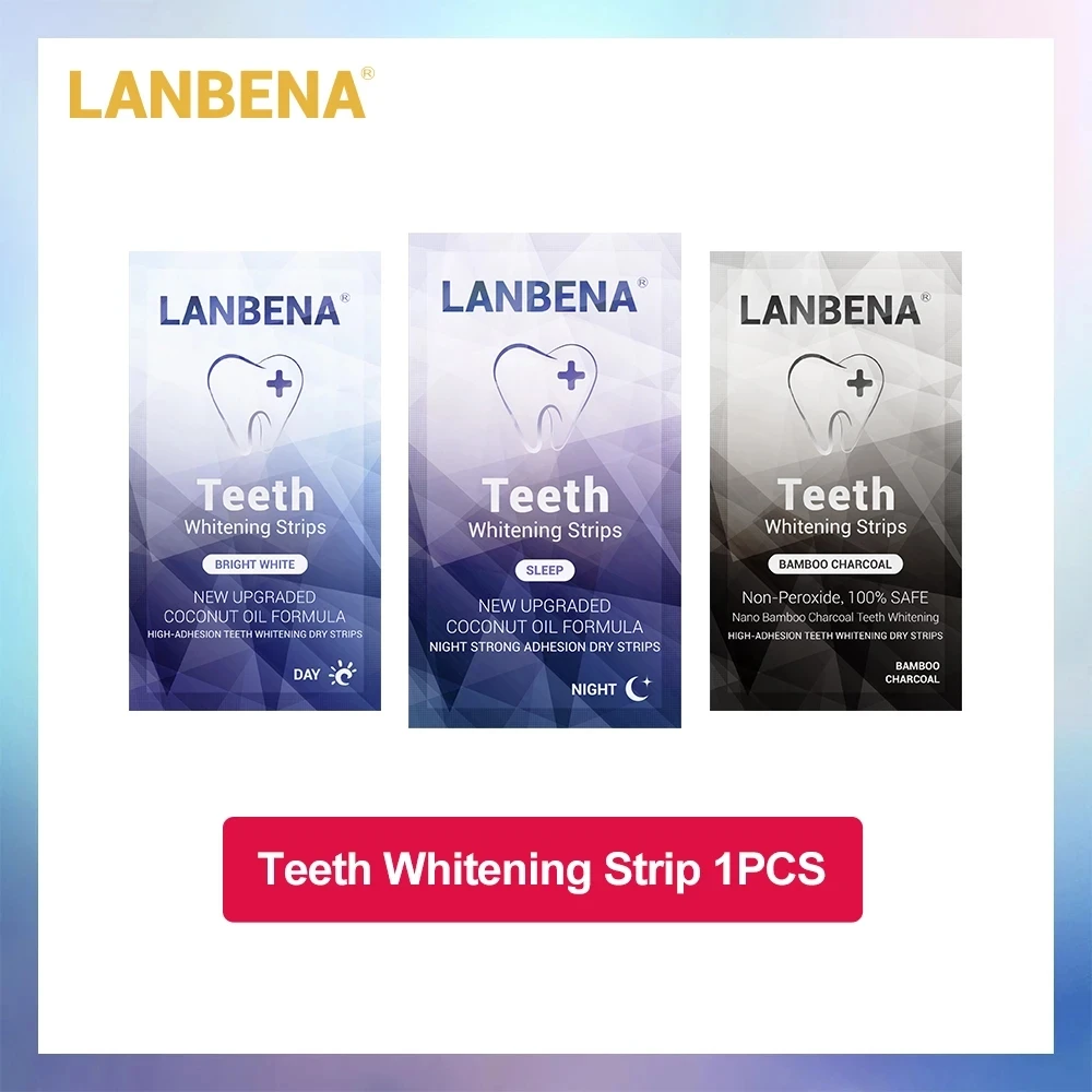 LANBENA Teeth Whitening Strip 1PCS Teeth Veneers White Strip Removes Plaque Stains Powder Oral Hygiene Bleaching Dental Tool
LANBENA Teeth Whitening Strip 1PCS Teeth Veneers White Strip Removes Plaque Stains Powder Oral Hygiene Bleaching Dental Tool