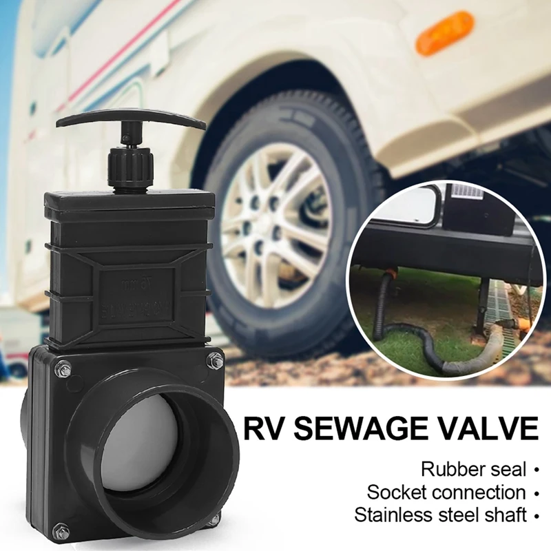 RV Knife Water Gate Valve, Durable Flow Van Sewer Hose Plastic DN65 75mm Exterior Home Accessories Caravan Drain
RV Knife Water Gate Valve, Durable Flow Van Sewer Hose Plastic DN65 75mm Exterior Home Accessories Caravan Drain