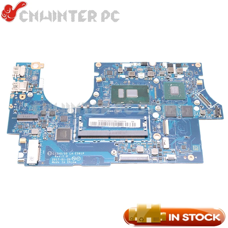 NOKOTION для Lenovo 720S-14IKB материнская плата для ноутбука CIZVO S0 LA-E581P 5B20N79851 5B20N87826 SR342 I5-7200U CPU 940MX 2 Гб
NOKOTION для Lenovo 720S-14IKB материнская плата для ноутбука CIZVO S0 LA-E581P 5B20N79851 5B20N87826 SR342 I5-7200U CPU 940MX 2 Гб