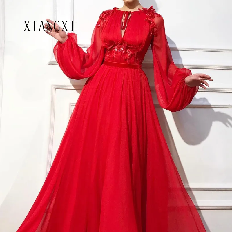 Vestidos De Festa Red Muslim Evening Dress A-Line O-Neck Full Sleeves Long Prom Dresses Formal Gowns Evening Dress 2020
Vestidos De Festa Red Muslim Evening Dress A-Line O-Neck Full Sleeves Long Prom Dresses Formal Gowns Evening Dress 2020