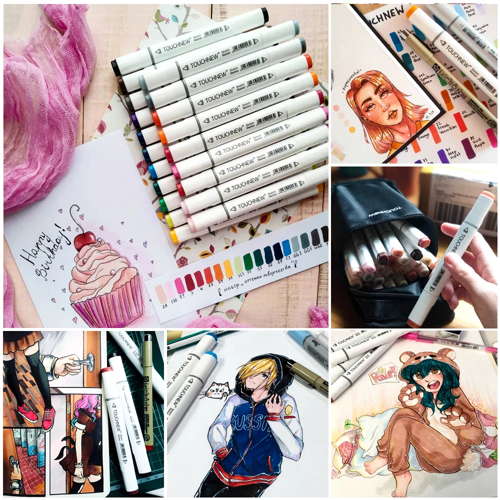 TOUCHNEW 30/40/60/80 Colors Art Markers Alcohol Based Markers Drawing Pen Set Manga Dual Headed Art Sketch Marker Design Pens
TOUCHNEW 30/40/60/80 Colors Art Markers Alcohol Based Markers Drawing Pen Set Manga Dual Headed Art Sketch Marker Design Pens