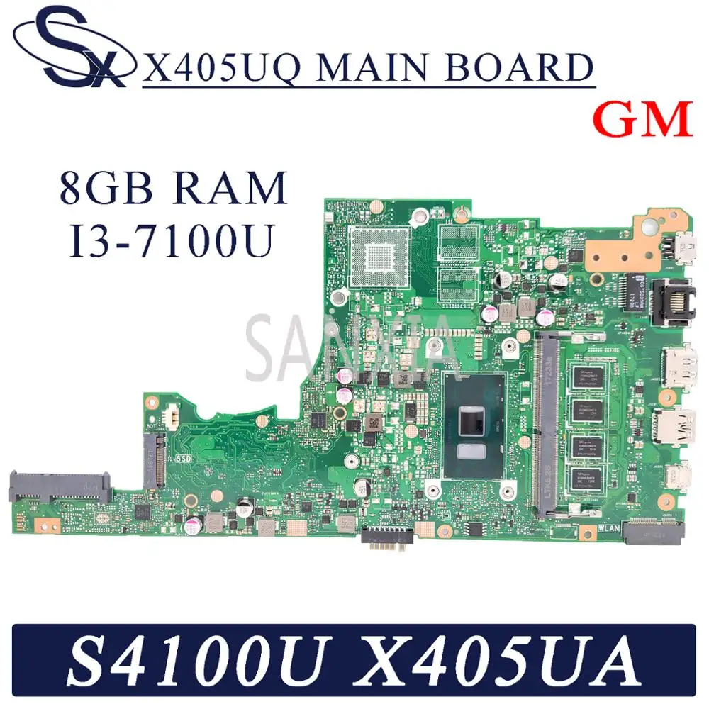 KEFU X402UQ Laptop motherboard for ASUS VivoBook 14 X405UA S4100U original mainboard 8GB-RAM I3-7100U GM 
KEFU X402UQ Laptop motherboard for ASUS VivoBook 14 X405UA S4100U original mainboard 8GB-RAM I3-7100U GM