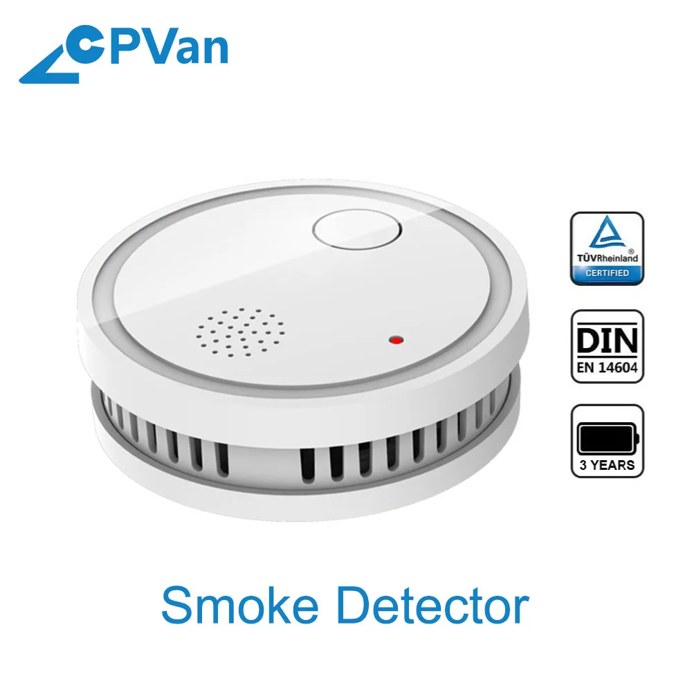 CPVan детектор дыма CE сертифицированный датчик Пожарной Сигнализации EN14604 с
