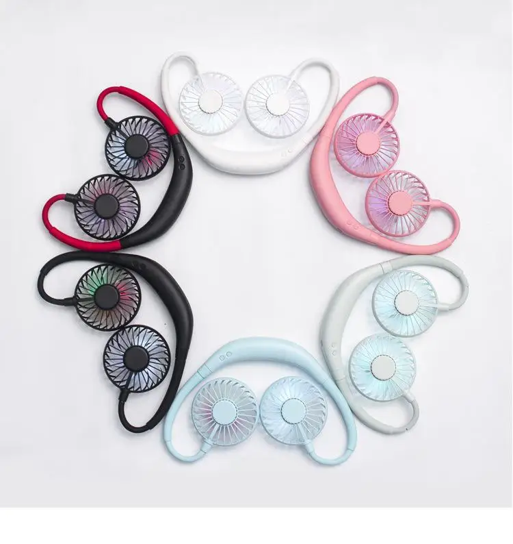 Small Fan High Quality Portable Rechargeable Home Hands Free Hanging Neck Led Mini Plastic Hang Neck Wearable Sports Fan 
Small Fan High Quality Portable Rechargeable Home Hands Free Hanging Neck Led Mini Plastic Hang Neck Wearable Sports Fan