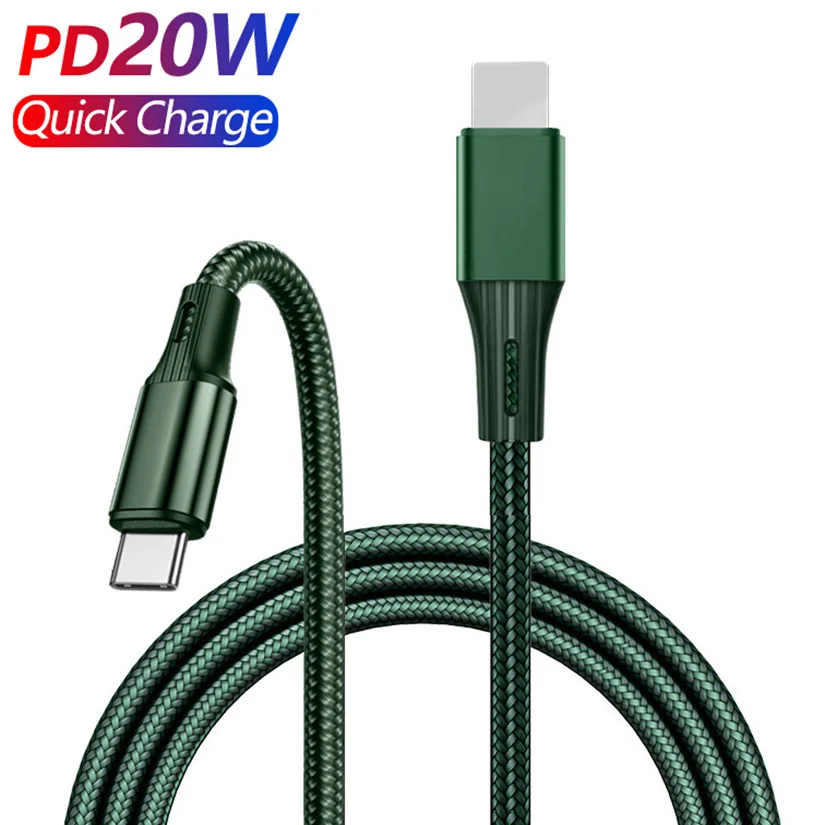 Кабель USB C для iPhone 12 11 Pro Max XS X 8 SE2 PD кабель быстрой зарядки и передачи данных iPad Macbook