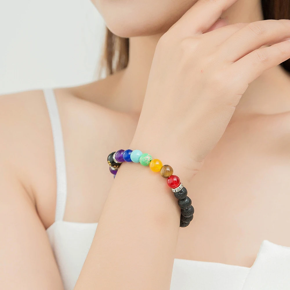 Ethnic Style Volcanic Stone Crystal Beaded Men's Bracelet Colorful Chakra Frosted Stone Bracelet Handmade Buddhist Beaded Women
Ethnic Style Volcanic Stone Crystal Beaded Men's Bracelet Colorful Chakra Frosted Stone Bracelet Handmade Buddhist Beaded Women