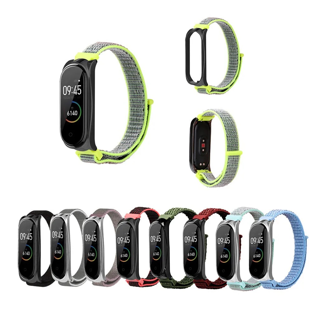 Ремешок Ouhaobin для смарт часов XIAOMI MI Band 4 Нейлоновый Регулируемый сменный