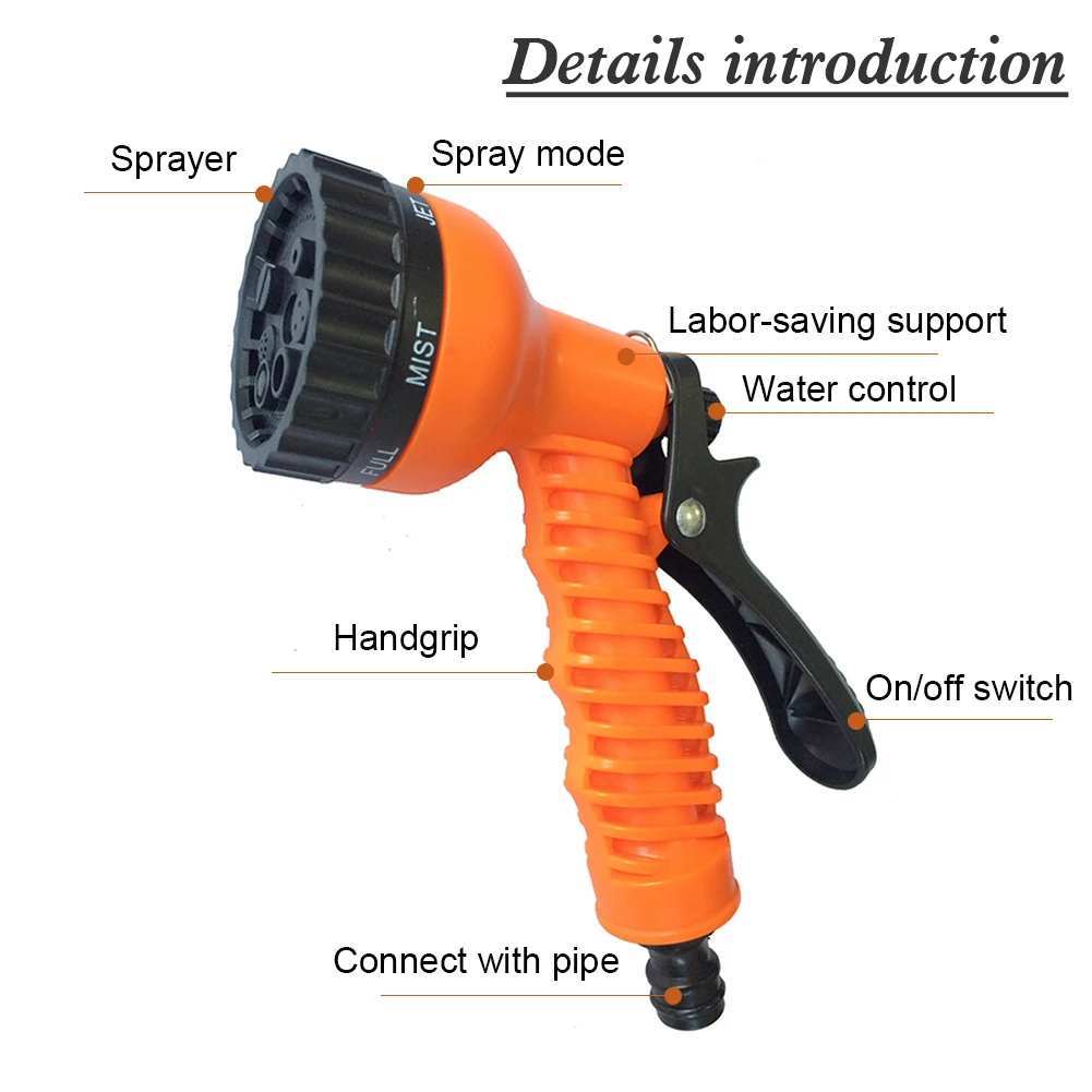 Expandable Flexible Garden Hose Car Washing Gardening Hose With 7 Function Nozzle 25Ft/50Ft/75Ft/100Ft/125Ft/150Ft Dropshipping
Expandable Flexible Garden Hose Car Washing Gardening Hose With 7 Function Nozzle 25Ft/50Ft/75Ft/100Ft/125Ft/150Ft Dropshipping