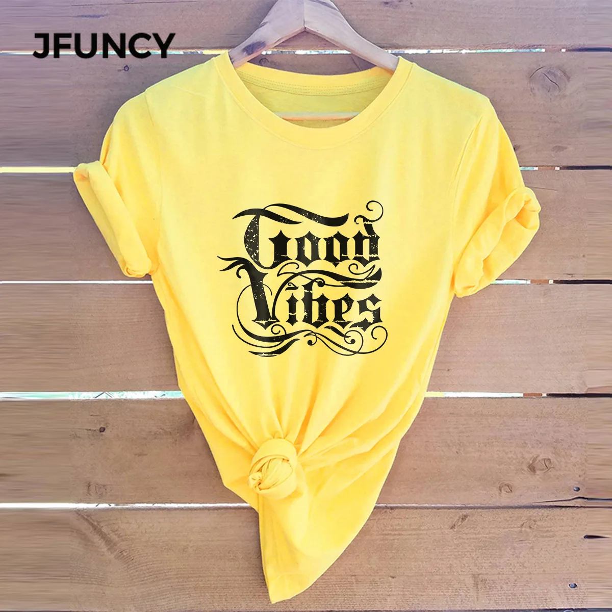 JFUNCY Women Cotton T-shirts Summer Plus Size O-Neck Short Sleeve Women T Shirt GOOD LIFES Print Multicolor Female Tees Tops
JFUNCY Women Cotton T-shirts Summer Plus Size O-Neck Short Sleeve Women T Shirt GOOD LIFES Print Multicolor Female Tees Tops