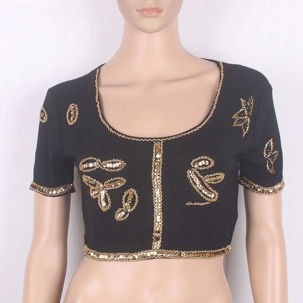 

Sequined Shiny Short T-Shirt ATS Tribal Belly Dance Clothes Crop Top Choli Tops Backless Fashion Women Gypsy Tribal Dance FX32