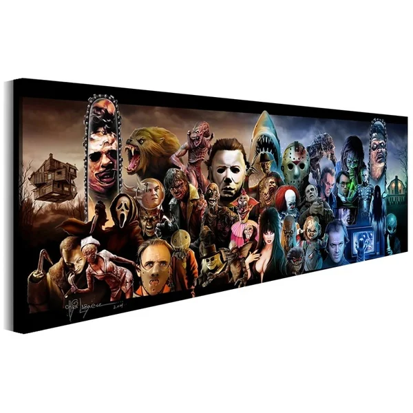 Classic Fashion Terror Canvas Print Movie Wall Posters For Home Decoration Horror Painting Living Room Bedroom Decor | Дом и сад