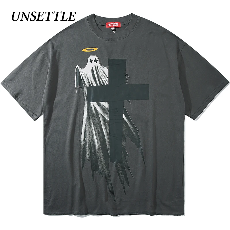 Футболка UNSETTLE 2020SS Harajuku летняя футболка для мужчин/женщин хип хоп забавная с