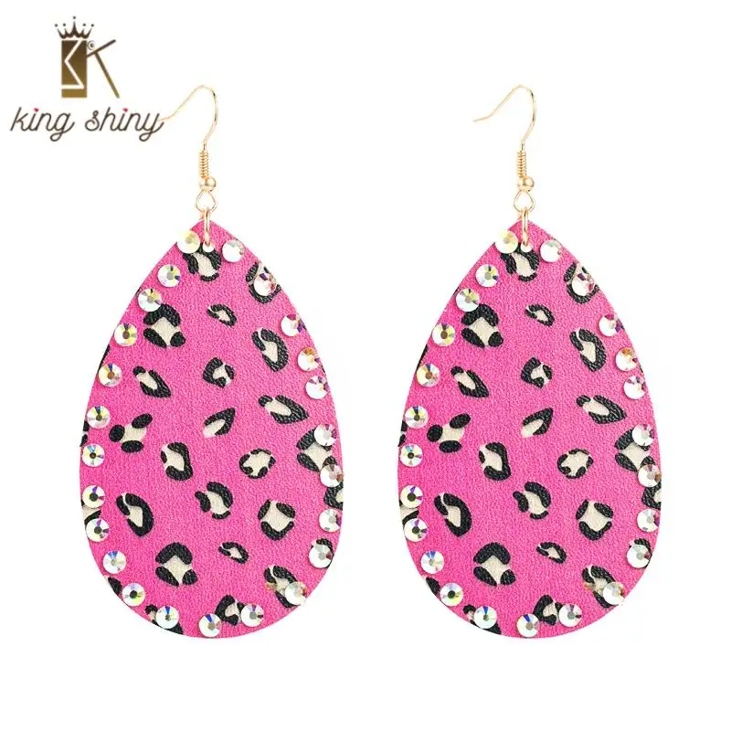 King Shiny Bohemian Leopard Pattern Leather Earrings Vintage Teardop Earrings Animals Print Large Leaf Earrings Girl Ear Jewelry
King Shiny Bohemian Leopard Pattern Leather Earrings Vintage Teardop Earrings Animals Print Large Leaf Earrings Girl Ear Jewelry