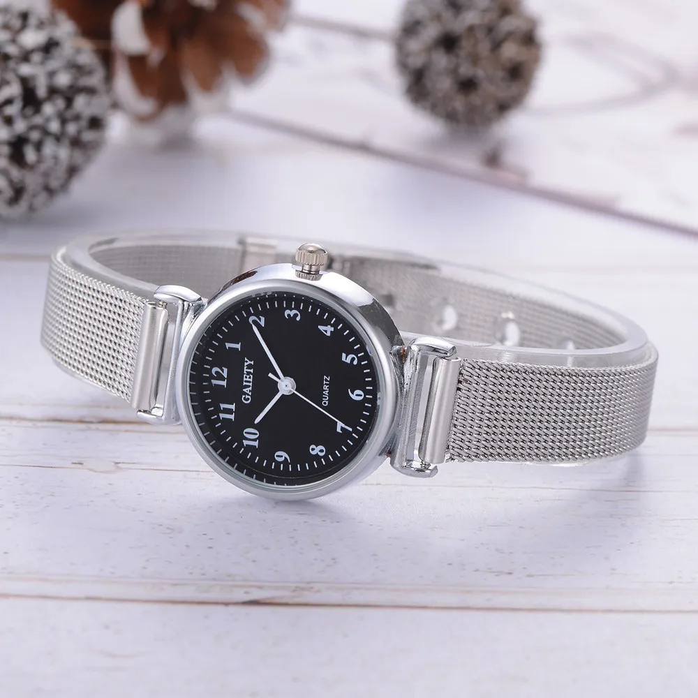 Женские кварцевые часы с сетчатым браслетом из нержавеющей стали | Наручные