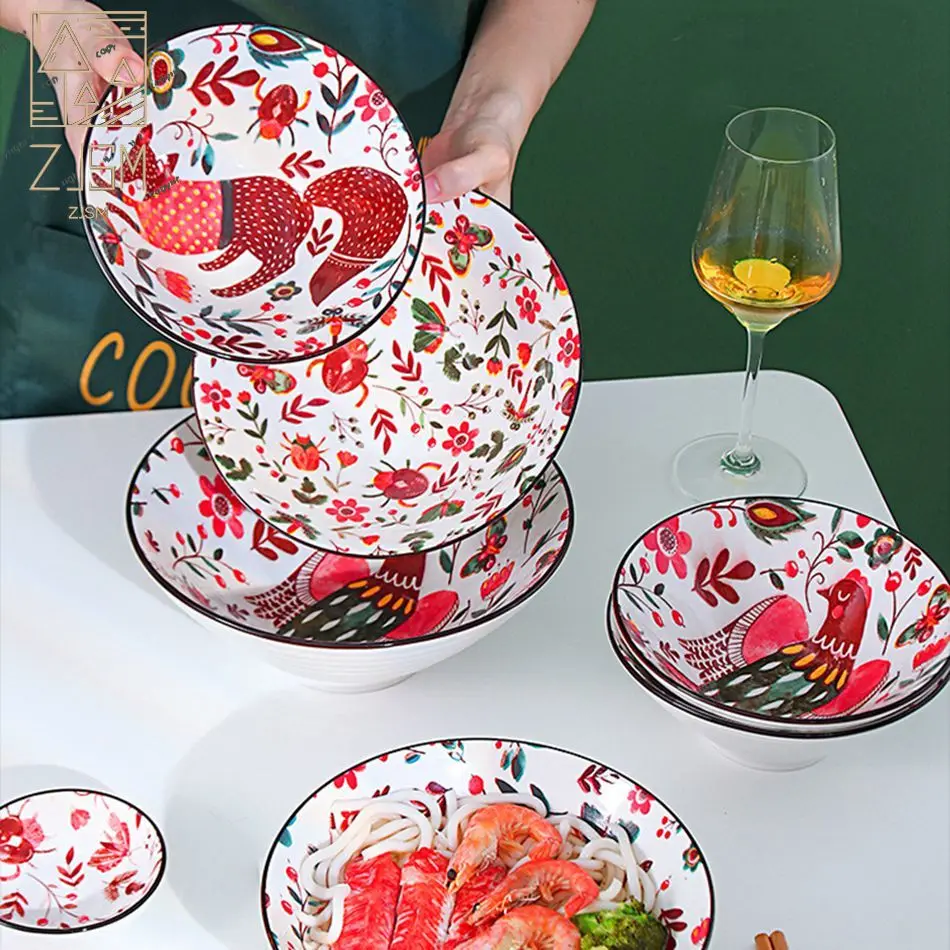 Household Ceramic Tableware Cute Cartoon Bowl Restaurant Hotel Large Ramen 8 Inch Fruit Salad Soup Ceramic Mixing Coconut Bowl
Household Ceramic Tableware Cute Cartoon Bowl Restaurant Hotel Large Ramen 8 Inch Fruit Salad Soup Ceramic Mixing Coconut Bowl