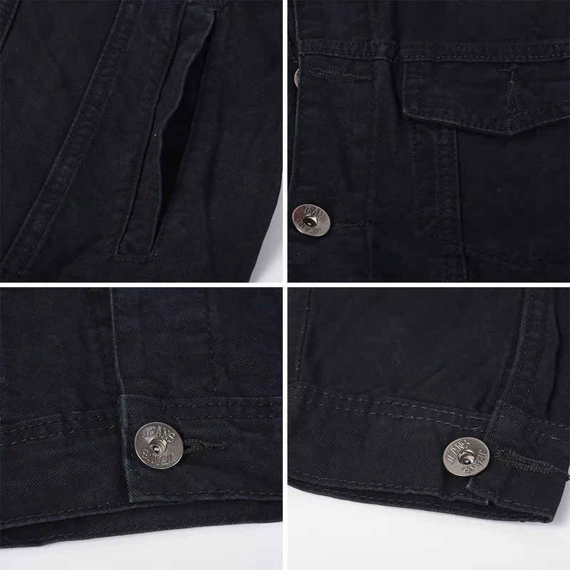 2020 Men Solid Denim Jacket Fashion Fake Pocket Jeans Jackets Slim Casual Streetwear Quality Men Jean Clothes Jaqueta Masculino
2020 Men Solid Denim Jacket Fashion Fake Pocket Jeans Jackets Slim Casual Streetwear Quality Men Jean Clothes Jaqueta Masculino