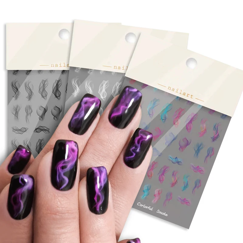 1 Sheet White Black Gradient Smoke Stickers Nail Art Water Slide Manicure Decals Nail Tip For Women Beauty Design 
1 Sheet White Black Gradient Smoke Stickers Nail Art Water Slide Manicure Decals Nail Tip For Women Beauty Design