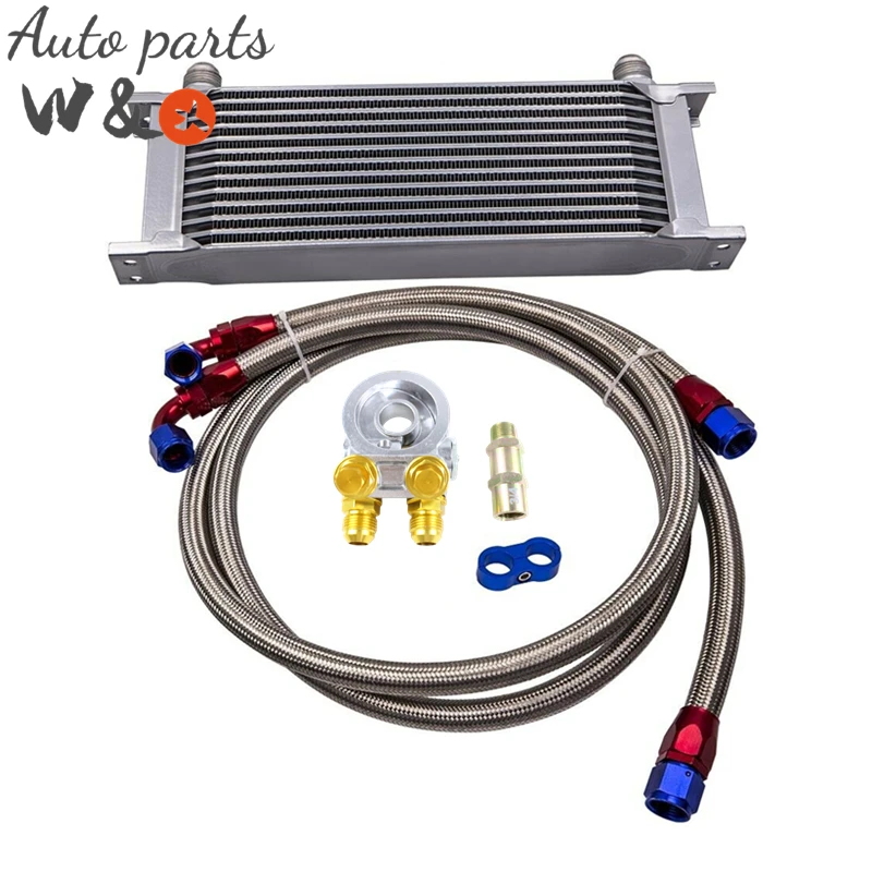 GREX Oil Adapter Thermostat & 13 Row Oil Cooelr Aluminum Engine Oil Radiator Universal 10-AN OC-UOL13-5SL
GREX Oil Adapter Thermostat & 13 Row Oil Cooelr Aluminum Engine Oil Radiator Universal 10-AN OC-UOL13-5SL