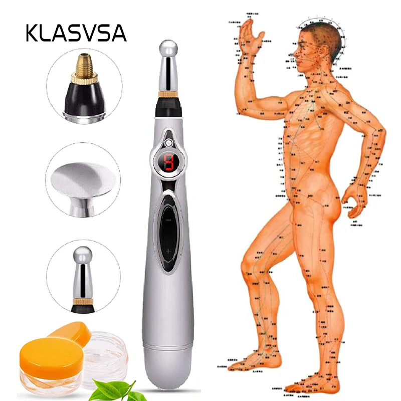 KLASVSA электронная Акупунктура Массажная ручка электрическая меридиановая