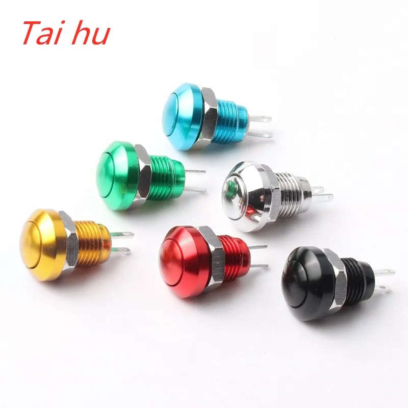 8mm Metal Button Switch Open Self-Resetting 2 Pin 220V Reset Button Switch Metal Push Button Switch Six Color
8mm Metal Button Switch Open Self-Resetting 2 Pin 220V Reset Button Switch Metal Push Button Switch Six Color