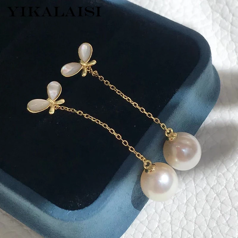 YIKALAISI 925 Sterling Silver Earrings Jewelry For Women 9-10mm Round Natural Freshwater Pearl Earrings New Wholesales
YIKALAISI 925 Sterling Silver Earrings Jewelry For Women 9-10mm Round Natural Freshwater Pearl Earrings New Wholesales