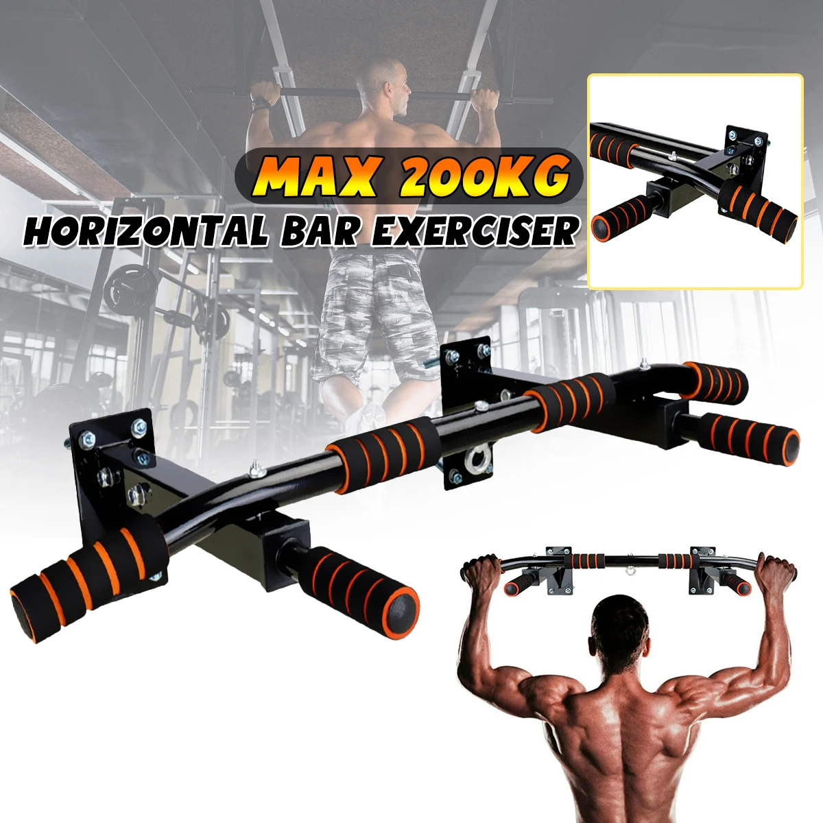 Door Wall Horizontal Bars Steel 200kg Home Gym Workout Chin push Up Pull Up Training Bar Sport Fitness Sit-ups Fitness Equipment
Door Wall Horizontal Bars Steel 200kg Home Gym Workout Chin push Up Pull Up Training Bar Sport Fitness Sit-ups Fitness Equipment