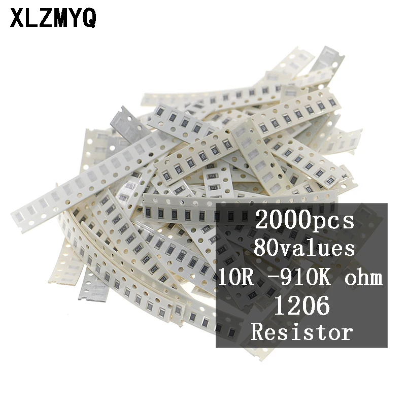 Комплект резисторов 2000 SMD 1206 шт, набор резисторов в ассортименте 10R-910K ohm 5% SMD резисторы 1K 10K 100K 2K 200K 680K 2,2/47/68/680/470/100/3, 3 ом
Комплект резисторов 2000 SMD 1206 шт, набор резисторов в ассортименте 10R-910K ohm 5% SMD резисторы 1K 10K 100K 2K 200K 680K 2,2/47/68/680/470/100/3, 3 ом
