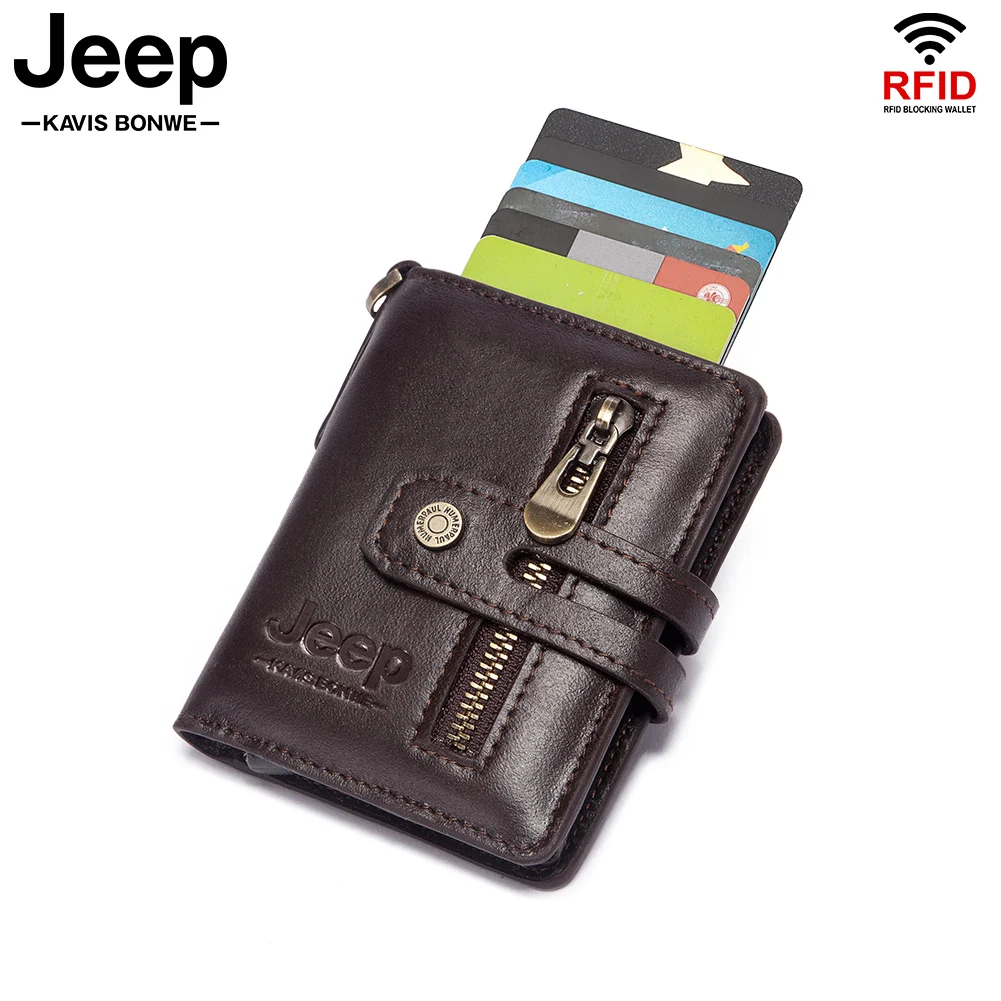 Rfid Blocking Men Leather Credit Card Holders Business ID Card Case Male Coin Purse Automatic Aluminium Bank Card Wallets New
Rfid Blocking Men Leather Credit Card Holders Business ID Card Case Male Coin Purse Automatic Aluminium Bank Card Wallets New