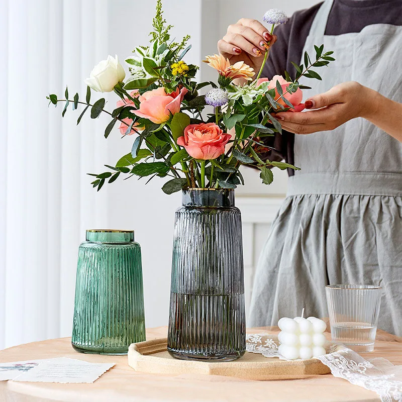 Modern Glass Vase Gold Rim Art Vases Home Office Decoration Light Luxury Hydroponics Household Supplie Furnishings Artware Gifts
Modern Glass Vase Gold Rim Art Vases Home Office Decoration Light Luxury Hydroponics Household Supplie Furnishings Artware Gifts