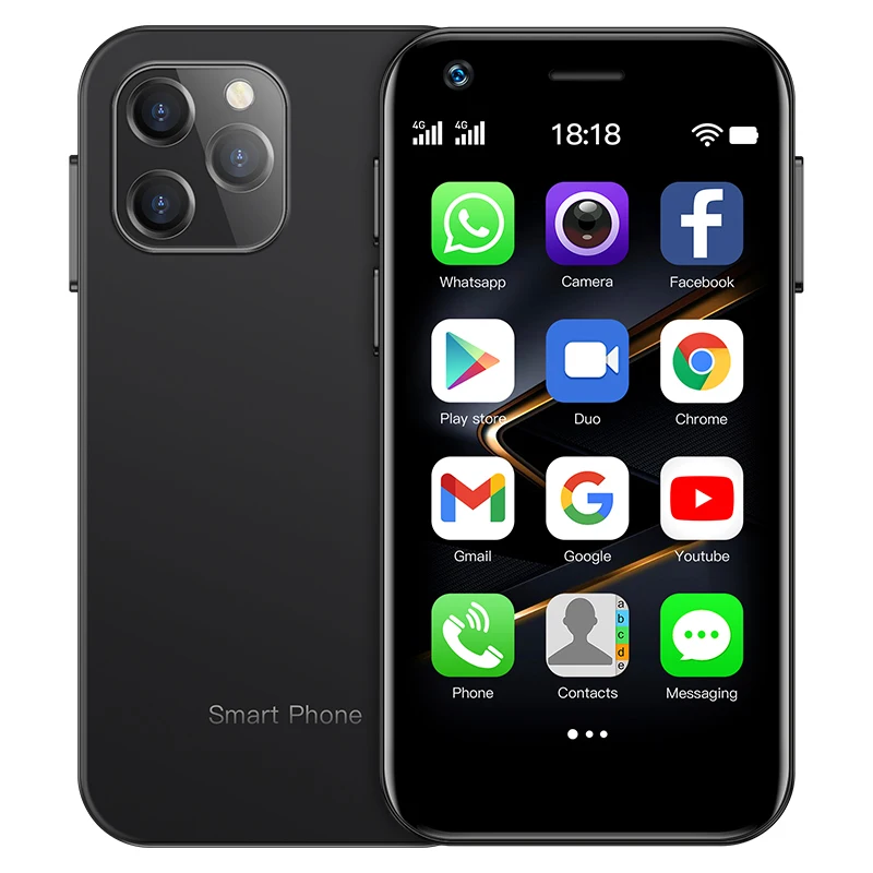 

Super Mini SOYES XS12 4G LTE SmartPhone 3GB RAM 32GB 64GB ROM 3.0" Quad Core Android 9.0 1250mAh 5.0MP Small Pocket Mobile Phone