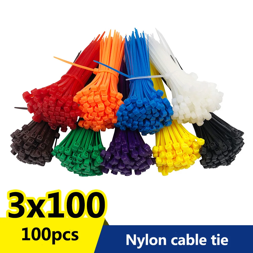 100pcs/bag 8 Color 2.5mmx100mm 2.5mm*100mm Self-Locking Nylon Wire Cable Zip Ties Cable Ties White Black Organiser Fasten Cable
100pcs/bag 8 Color 2.5mmx100mm 2.5mm*100mm Self-Locking Nylon Wire Cable Zip Ties Cable Ties White Black Organiser Fasten Cable